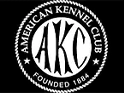 A black and white logo of the american kennel club.