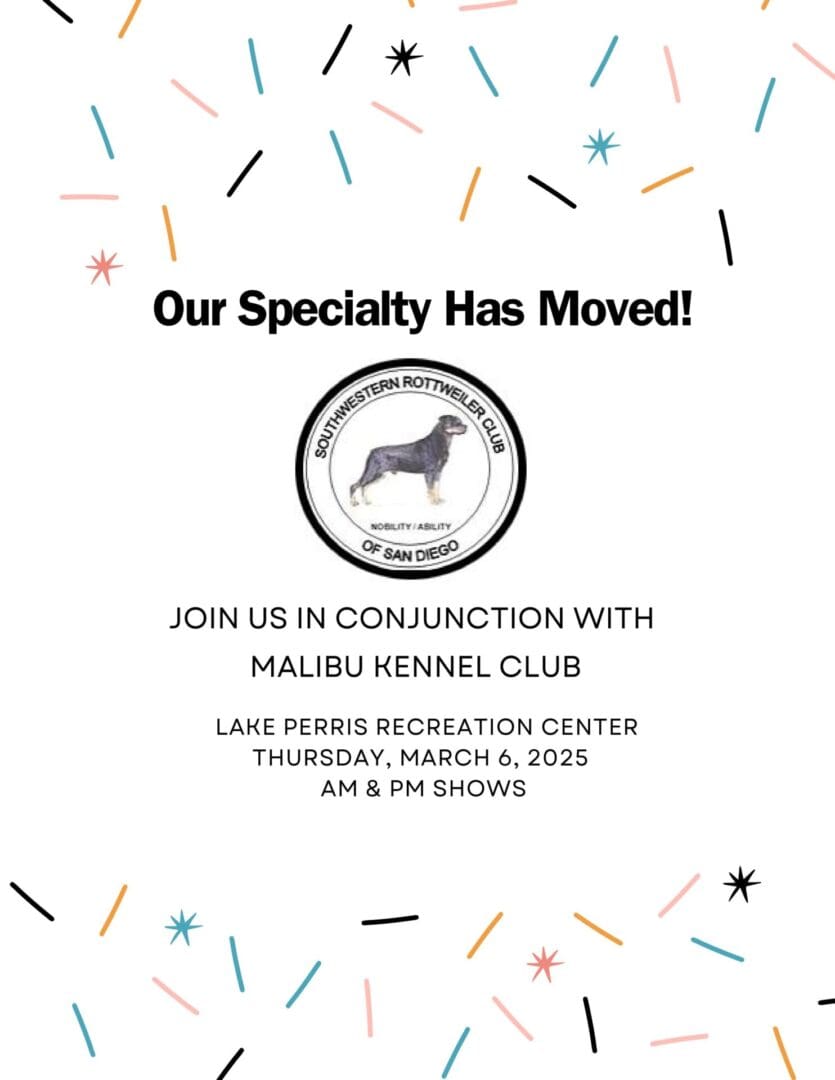 Dog show moved to Lake Perris.