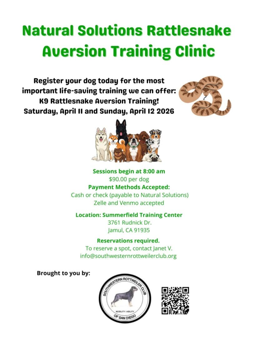 Rattlesnake aversion training clinic for dogs.